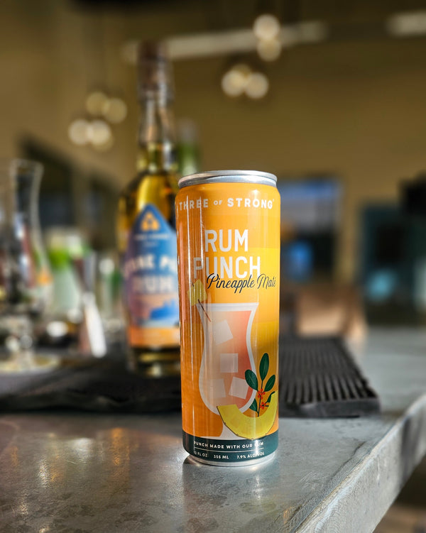 Three of Strong Pineapple Maté Rum Punch