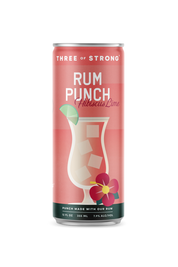 Three of Strong Hibiscus Lime Rum Punch