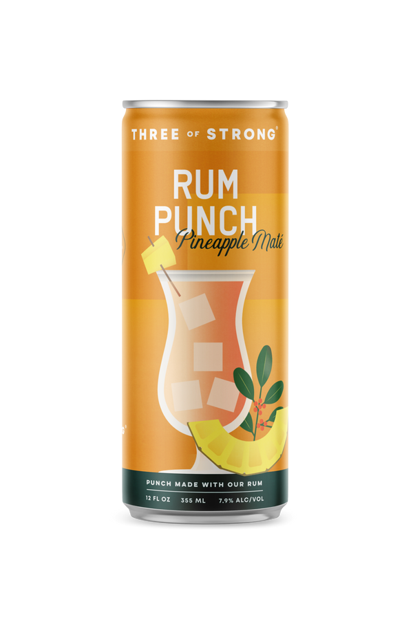 Three of Strong Pineapple Maté Rum Punch